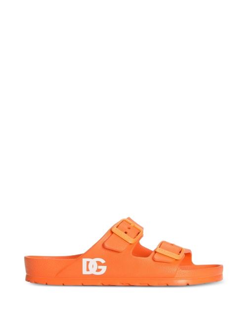 Ciabatte Dolce & Gabbana da bambino arancioni in EVA con logo DG Dolce & Gabbana Kids | DD0324A510381166